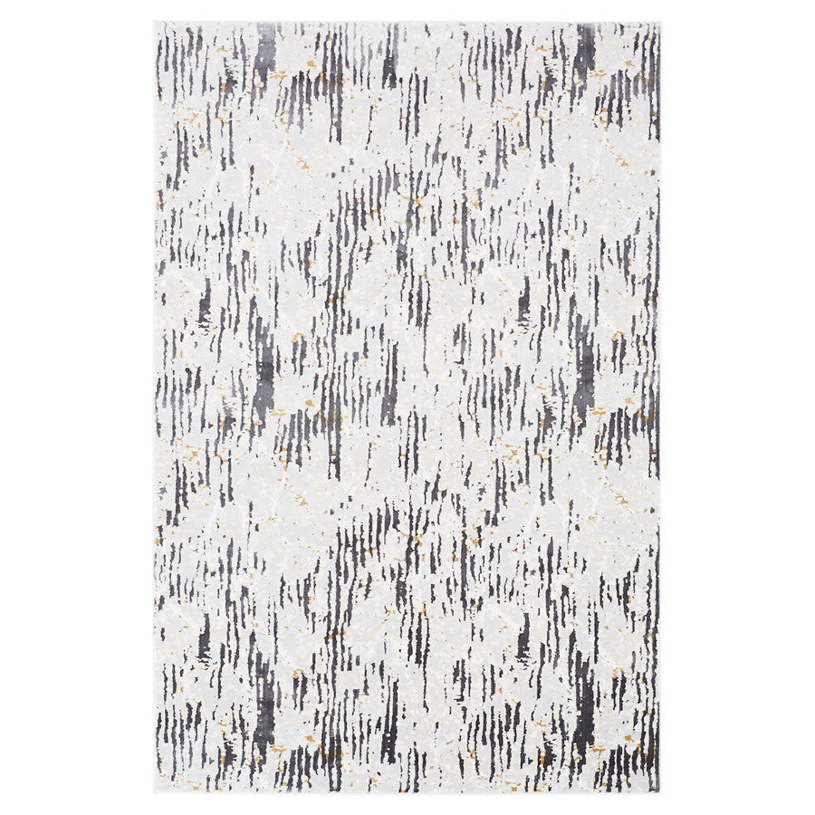 Lavin Rugs U6019 Veleka 2' x 3' Stripe Rug, Cream Gold Grey/Earth - U6019-0203