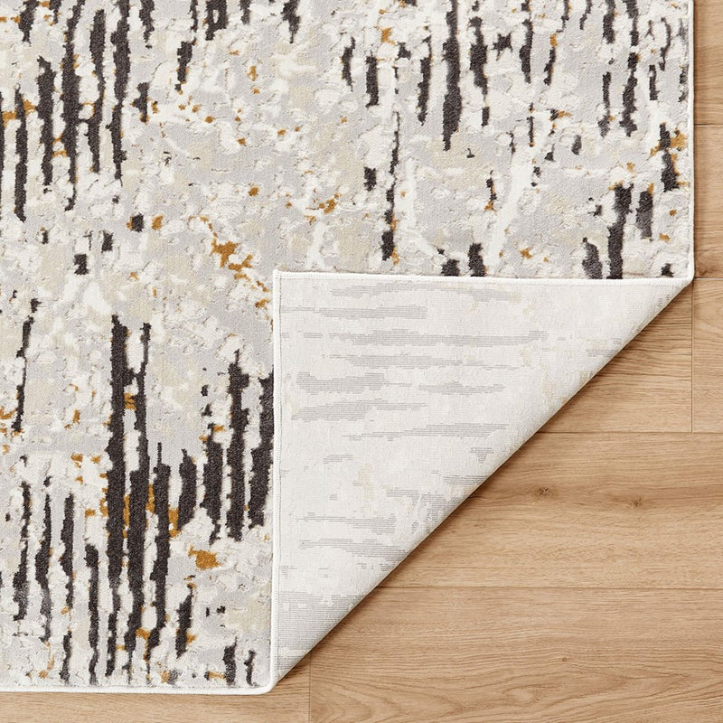 Lavin Rugs U6019 Veleka 2' x 3' Stripe Rug, Cream Gold Grey/Earth