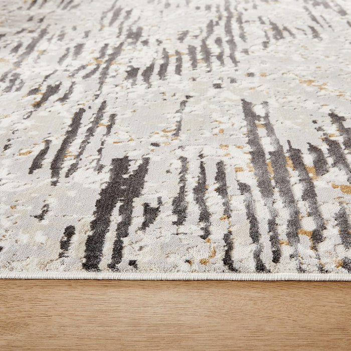 Lavin Rugs U6019 Veleka 6'7" x 9'6" Stripe Rug, Gold/Earth