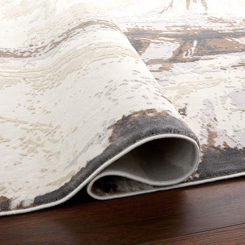 Lavin Rugs U6020 Veleka 5'3" x 7'6" Brush Stroke Rug, Gold/Earth