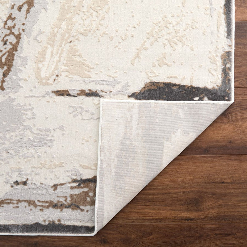 Lavin Rugs U6020 Veleka 5'3" x 7'6" Brush Stroke Rug, Gold/Earth