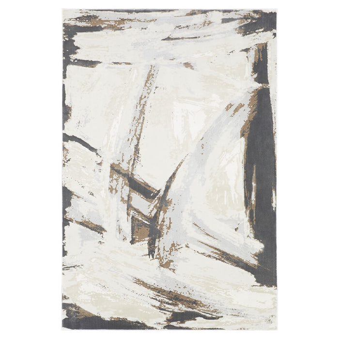 Lavin Rugs U6020 Veleka 7'10" Brush Stroke Round Rug, Gold/Earth - U6020-08R