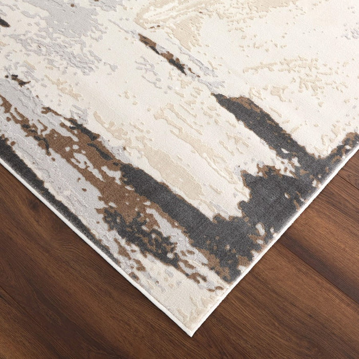 Lavin Rugs U6020 Veleka 9'10" x 13'2" Brush Stroke Rug, Gold/Earth