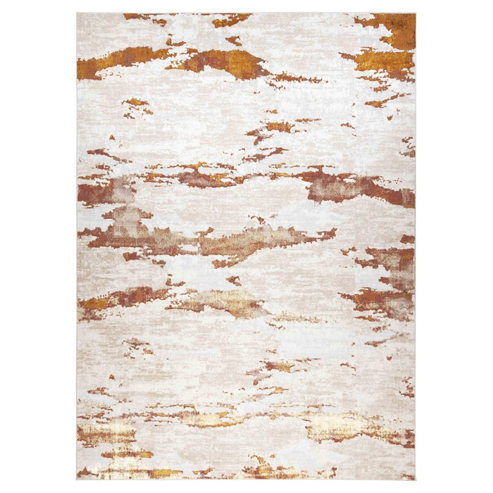 Lavin Rugs U7001 Sibel 2' x 3' Painterly Rug, Gold Cream/Gold - U7001-0203