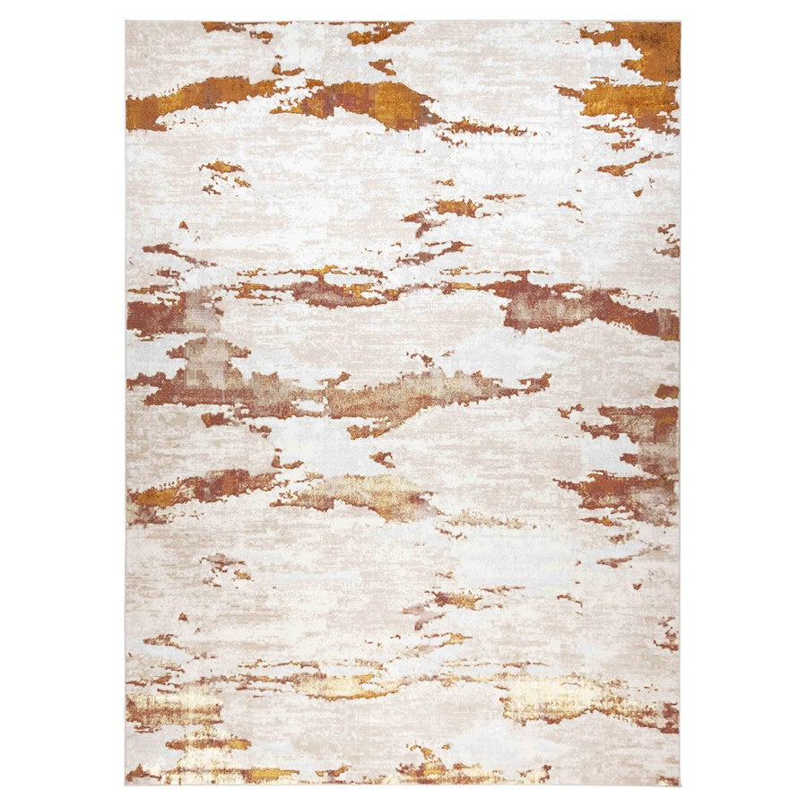 Lavin Rugs U7001 Sibel 9'10" x 13'2" Painterly Rug, Gold Cream/Gold - U7001-1013