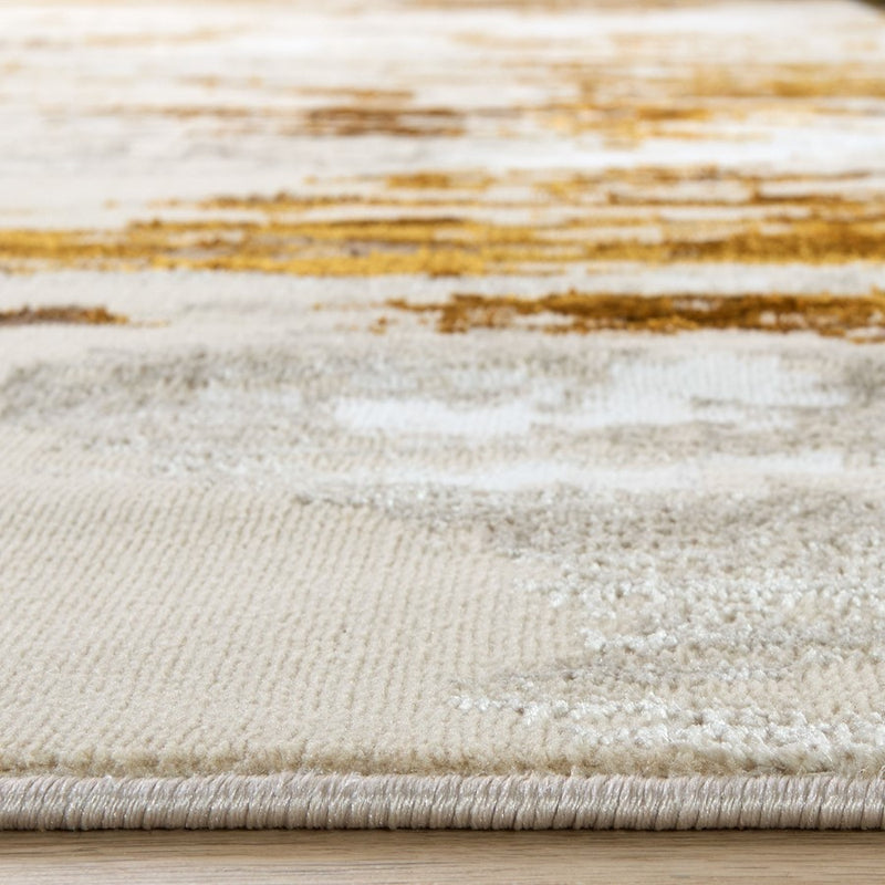 Lavin Rugs U7003 Sibel 2' x 3' Painterly Rug, Gold Cream/Gold