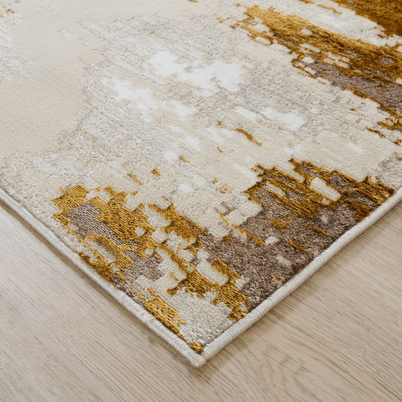 Lavin Rugs U7003 Sibel 2' x 3' Painterly Rug, Gold Cream/Gold