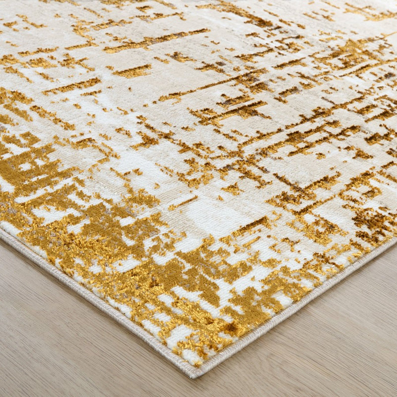 Lavin Rugs U7004 Sibel 2' x 3' Weave Rug, Gold Cream/Gold