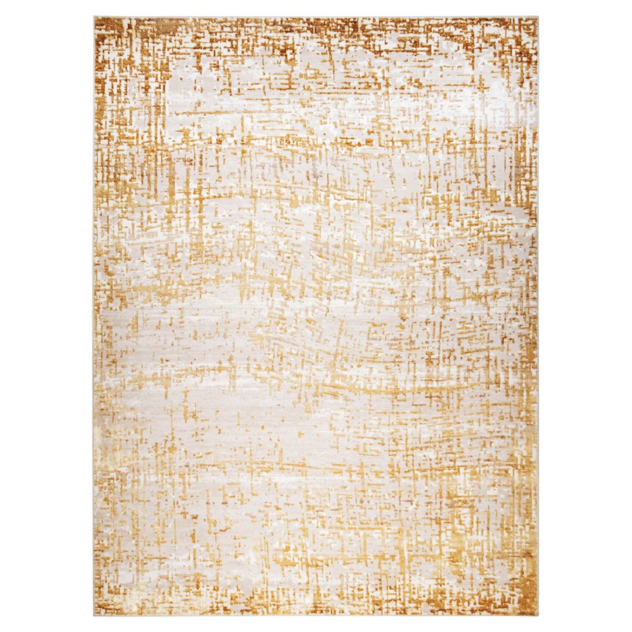 Lavin Rugs U7004 Sibel 5'3" x 7'6" Weave Rug, Gold Cream/Gold - U7004-0507