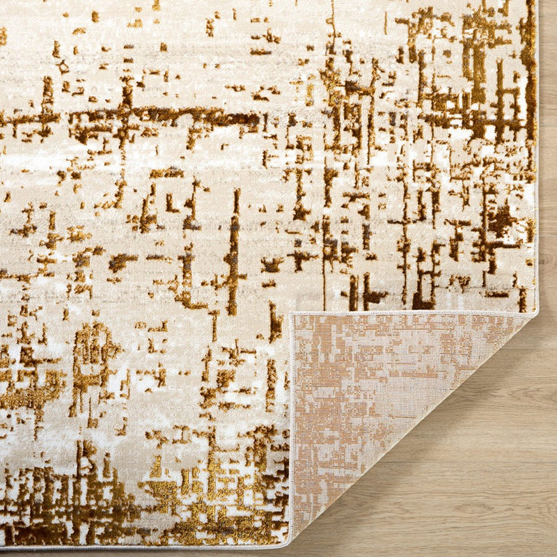Lavin Rugs U7004 Sibel 5'3" x 7'6" Weave Rug, Gold Cream/Gold