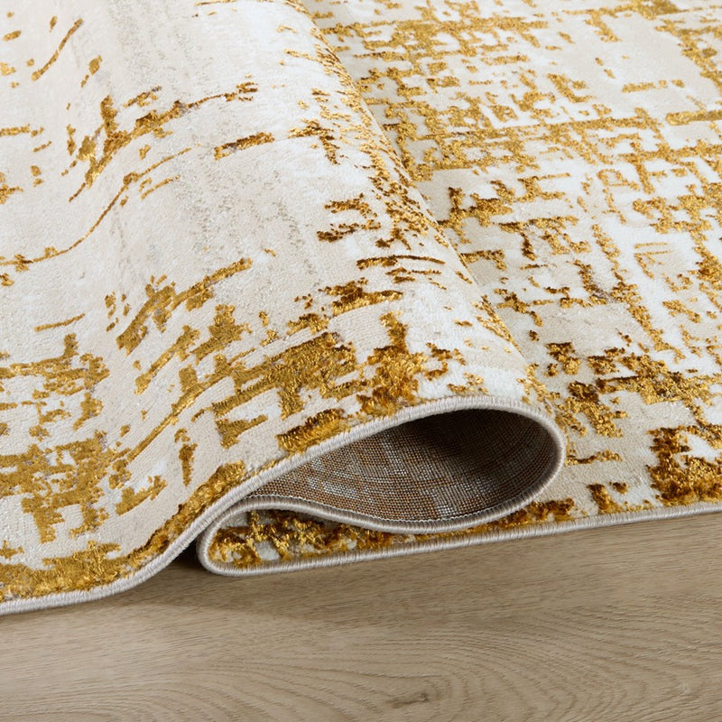Lavin Rugs U7004 Sibel 9'10" x 13'2" Weave Rug, Gold Cream/Gold