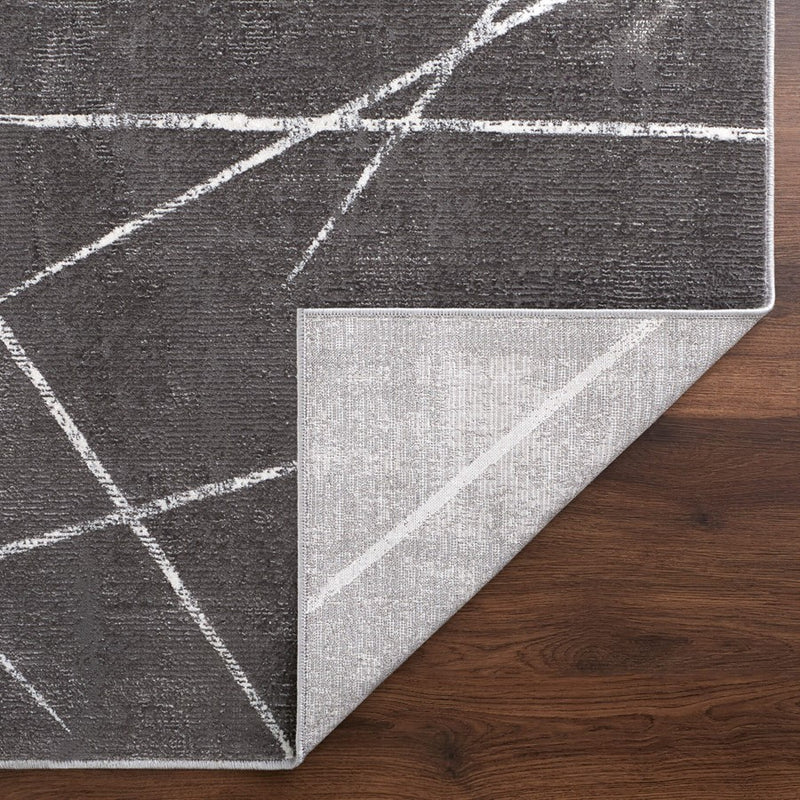 Lavin Rugs U7006 Livenza 2' x 3' Linear Geo Rug, Grey/D.Grey