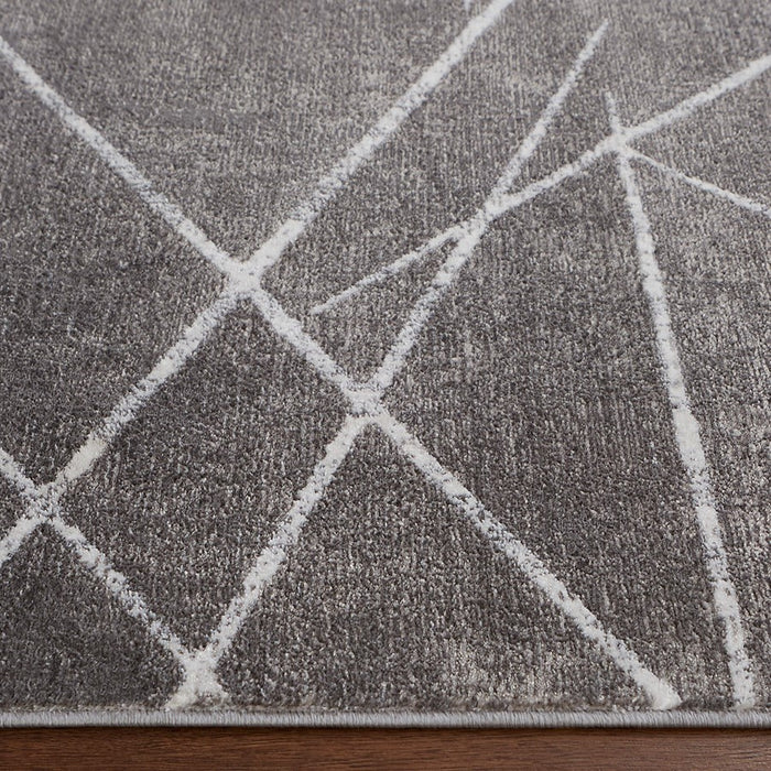 Lavin Rugs U7006 Livenza 6'7" x 9'6" Linear Geo Rug, Grey/D.Grey