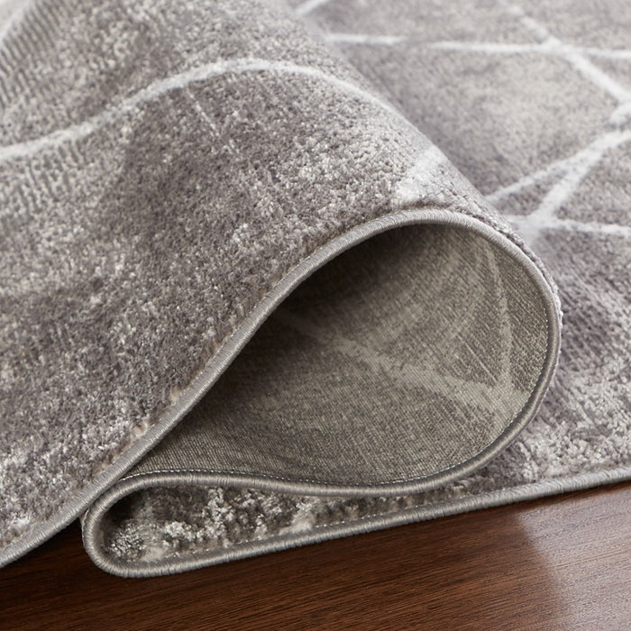 Lavin Rugs U7006 Livenza 6'7" x 9'6" Linear Geo Rug, Grey/D.Grey