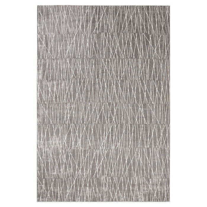 Lavin Rugs U7007 Livenza 6'7" x 9'6" Linear Geo Rug, Grey/D.Grey - U7007-0609