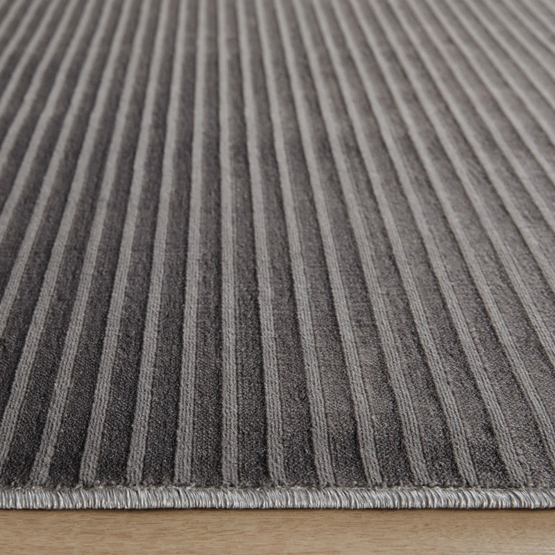 Lavin Rugs U7009 Livenza 2' x 3' Linear Rug, D.Grey L.Grey/D.Grey