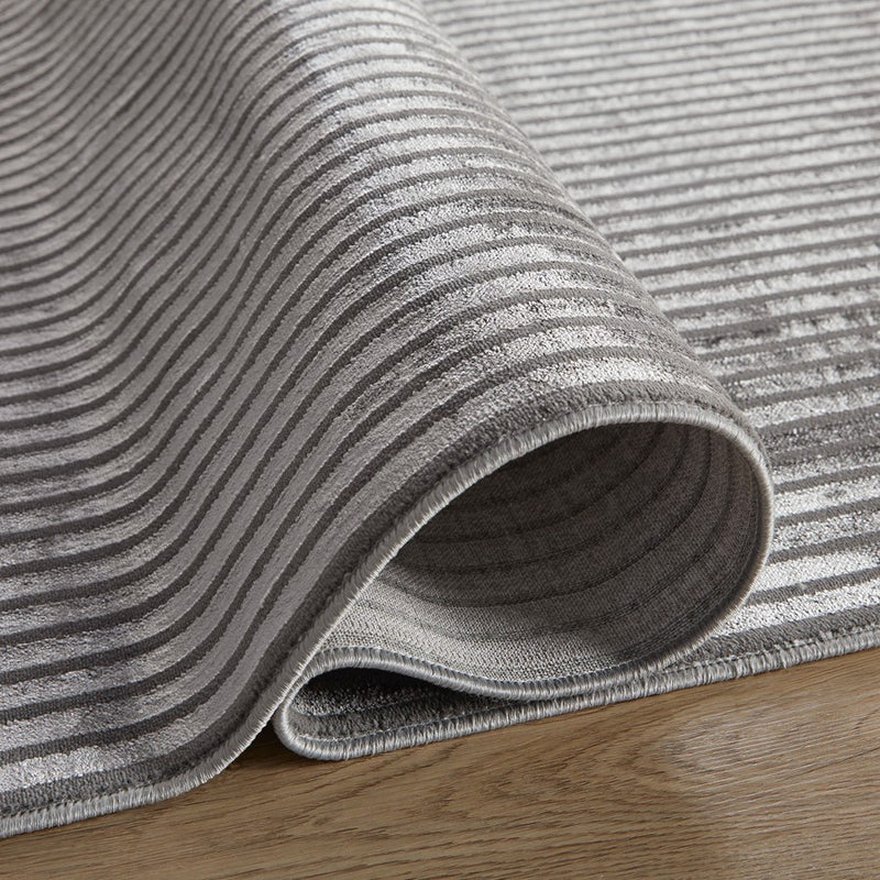 Lavin Rugs U7009 Livenza 5'3" x 7'6" Linear Rug, Grey/D.Grey