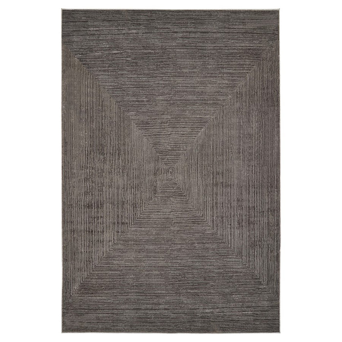 Lavin Rugs U7010 Livenza 5'3" x 7'6" Linear Geo Rug, Grey/D.Grey - U7010-0507