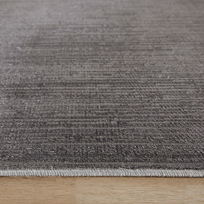 Lavin Rugs U7010 Livenza 5'3" x 7'6" Linear Geo Rug, Grey/D.Grey