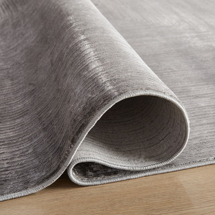 Lavin Rugs U7010 Livenza 5'3" x 7'6" Linear Geo Rug, Grey/D.Grey