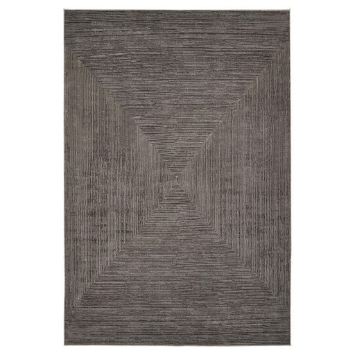 Lavin Rugs U7010 Livenza 7'10" x 10'10" Linear Geo Rug, Grey/D.Grey - U7010-0811