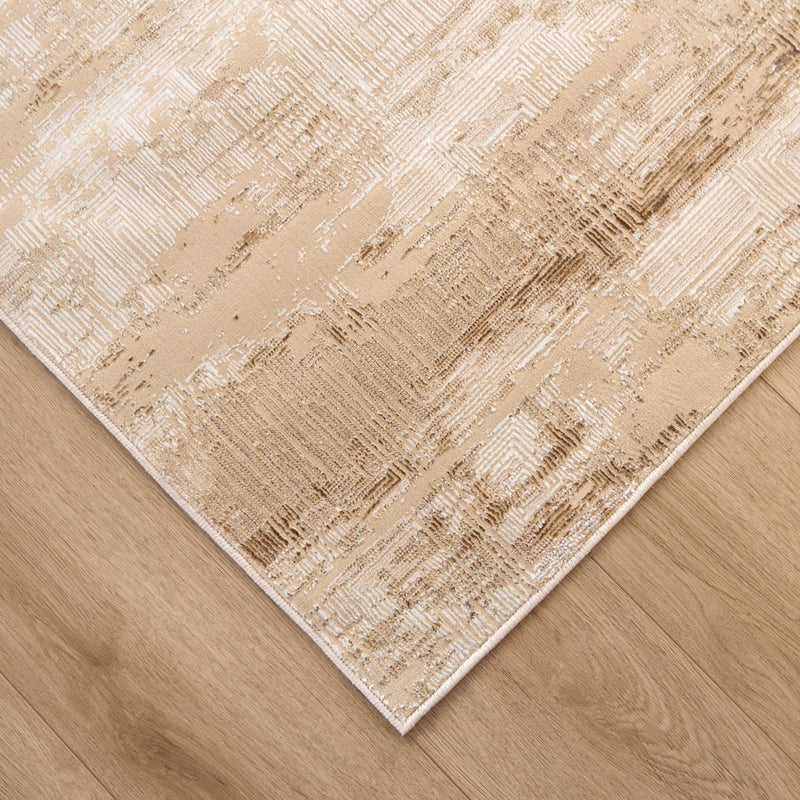 Lavin Rugs U7012 Rienz 2' x 3' Monochromatic Rug, Beige Silver/Gold