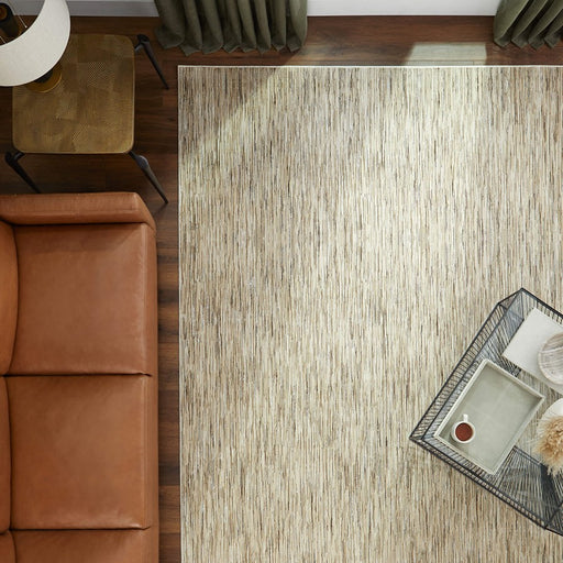 Lavin Rugs U7013 Rienz 6'7" x 9'6" Heathered Rug, Beige Silver/Gold