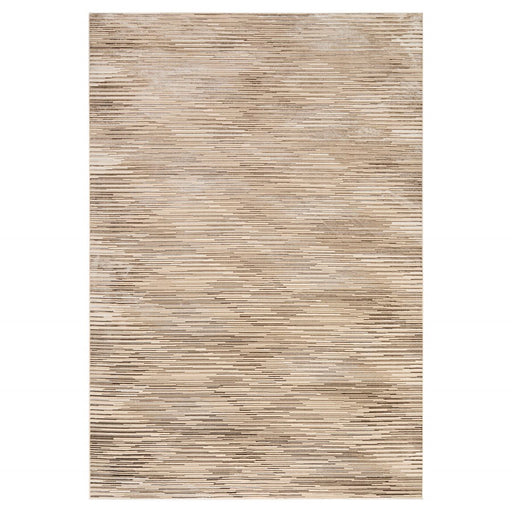 Lavin Rugs U7014 Rienz 9'10"x13'2" Linear Geo Rug, Silver/Earth - U7014-1013