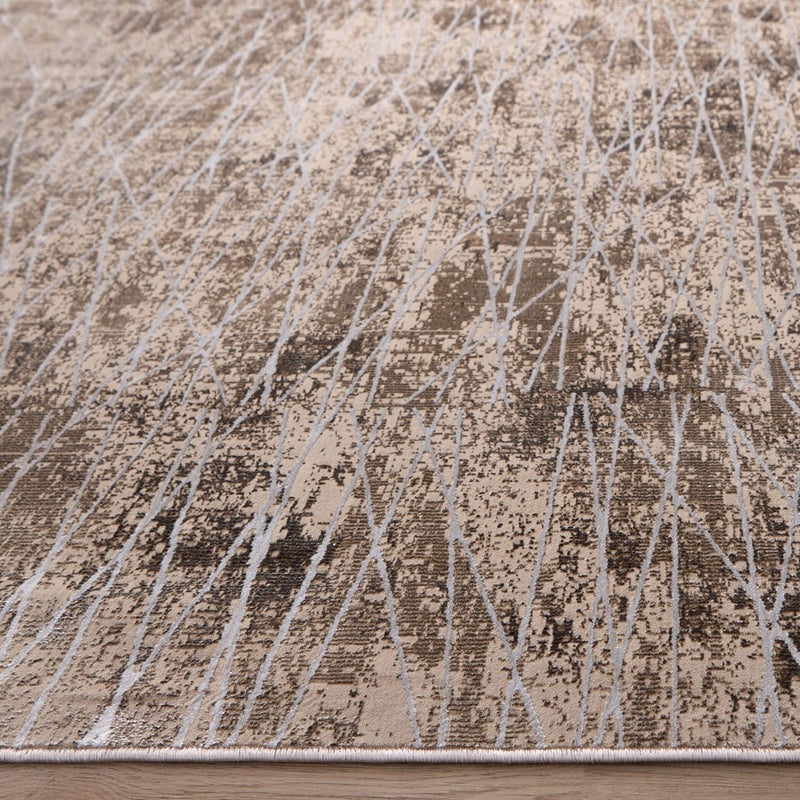 Lavin Rugs U7015 Rienz 9'10"x13'2" Painterly Rug, Beige Silver/Gold
