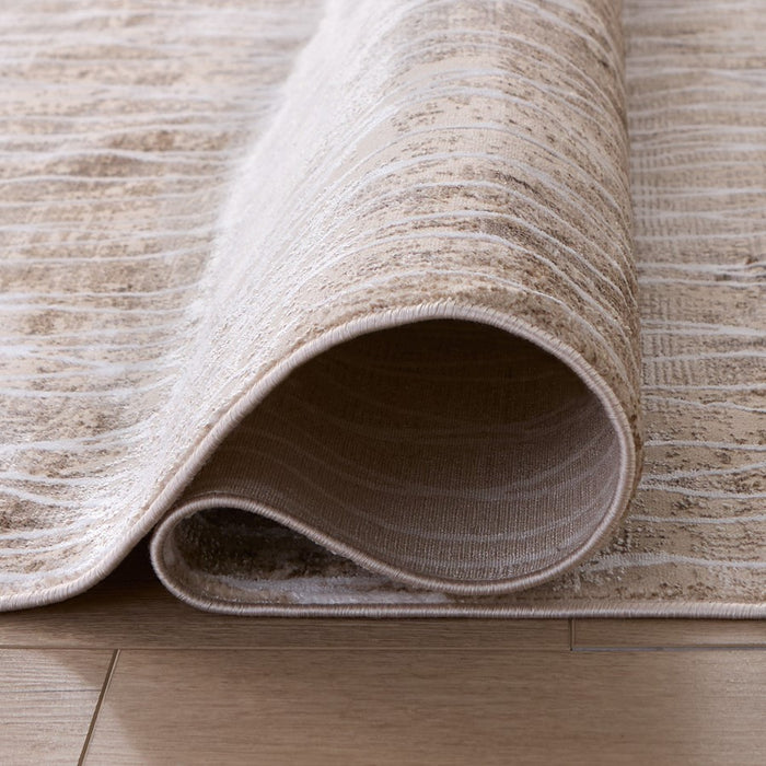 Lavin Rugs U7015 Rienz 9'10"x13'2" Painterly Rug, Beige Silver/Gold