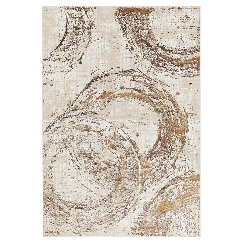 Lavin Rugs U8001 Piave 2' x 3' Geo Rug, Beige Gold Brown/Earth - U8001-0203