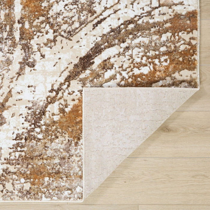 Lavin Rugs U8001 Piave 6'7" x 9'6" Geo Rug, Beige Gold Brown/Earth