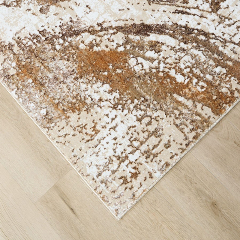 Lavin Rugs U8001 Piave 7'10" x 10'10" Geo Rug, Beige Gold/Earth
