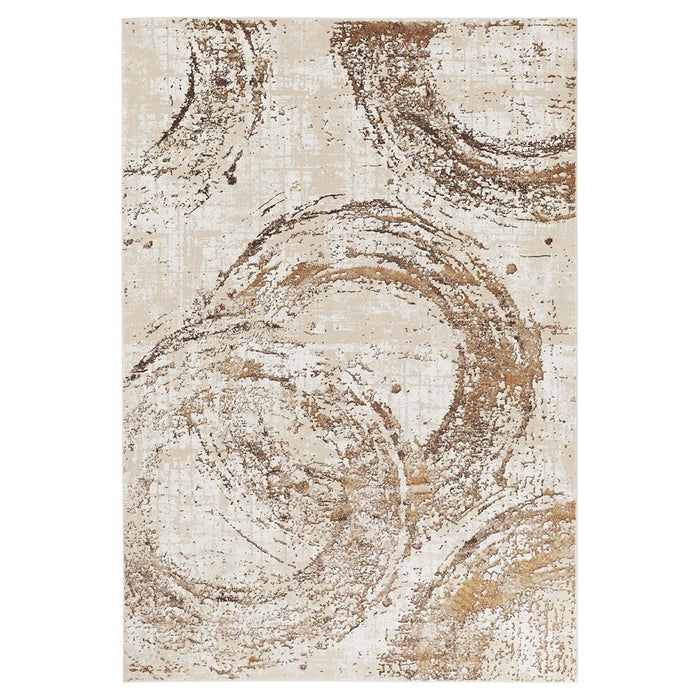 Lavin Rugs U8001 Piave 9'10" x 13'2" Geo Rug, Beige Gold/Earth - U8001-1013
