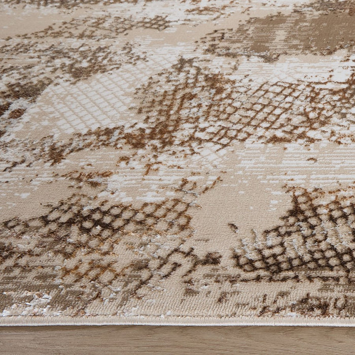 Lavin Rugs U8002 Piave 5'3" x 7'6" Painterly Rug, Beige Gold/Earth