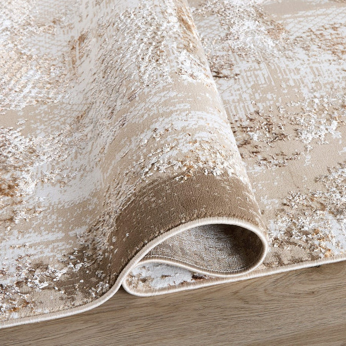 Lavin Rugs U8002 Piave 6'7" x 9'6" Painterly Rug, Beige Gold/Earth