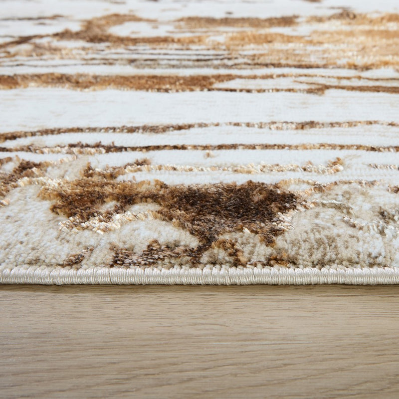 Lavin Rugs U8004 Piave 2' x 3' Linear Rug, Beige Gold Brown/Earth