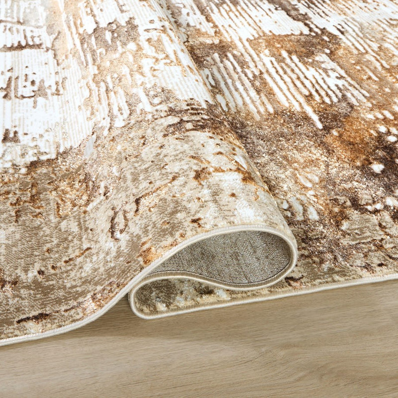 Lavin Rugs U8004 Piave 2' x 3' Linear Rug, Beige Gold Brown/Earth