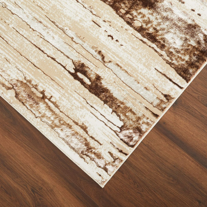 Lavin Rugs U8005 Piave 6'7" x 9'6" Linear Rug, Beige Gold/Earth
