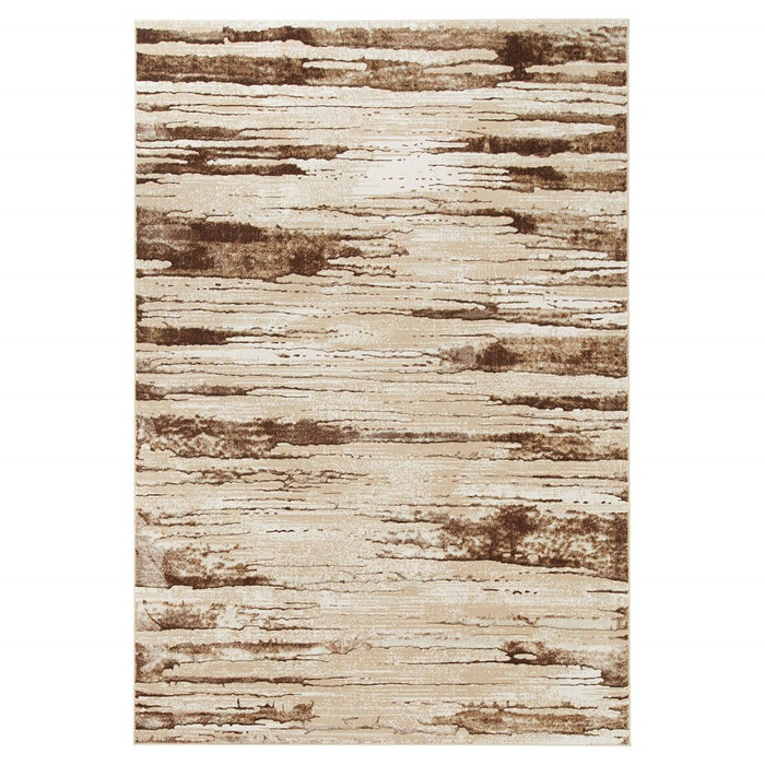 Lavin Rugs U8005 Piave 9'10" x 13'2" Linear Rug, Beige Gold/Earth - U8005-1013