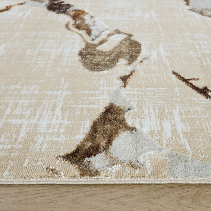 Lavin Rugs U8006 Piave 7'10" x 10'10" Geo Rug, Beige Gold/Earth