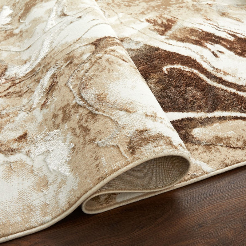 Lavin Rugs U8007 Piave 2' x 3' Marbled Rug, Beige Gold Brown/Earth