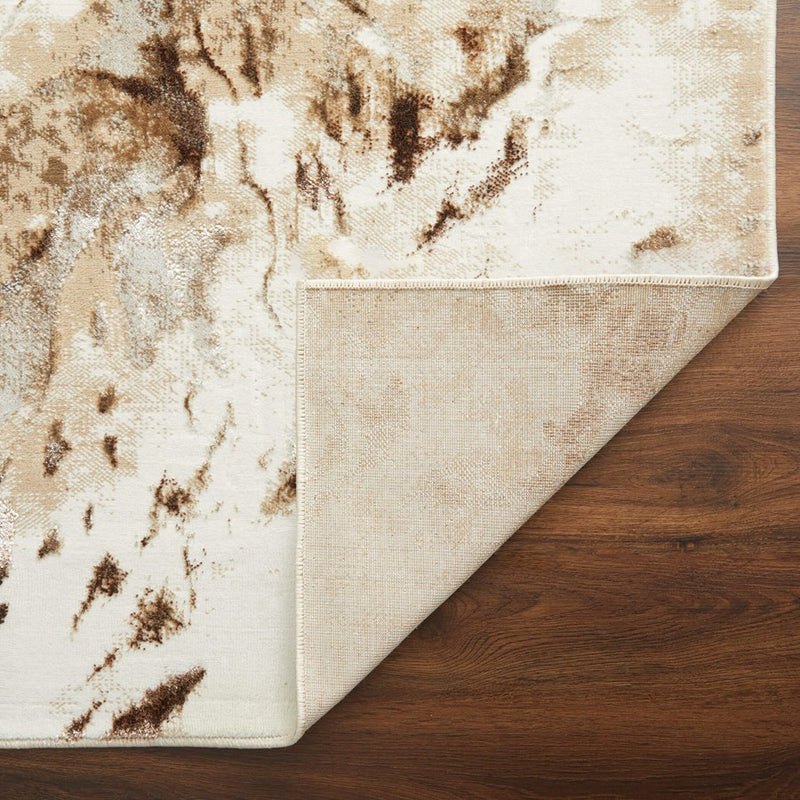 Lavin Rugs U8007 Piave 2' x 3' Marbled Rug, Beige Gold Brown/Earth