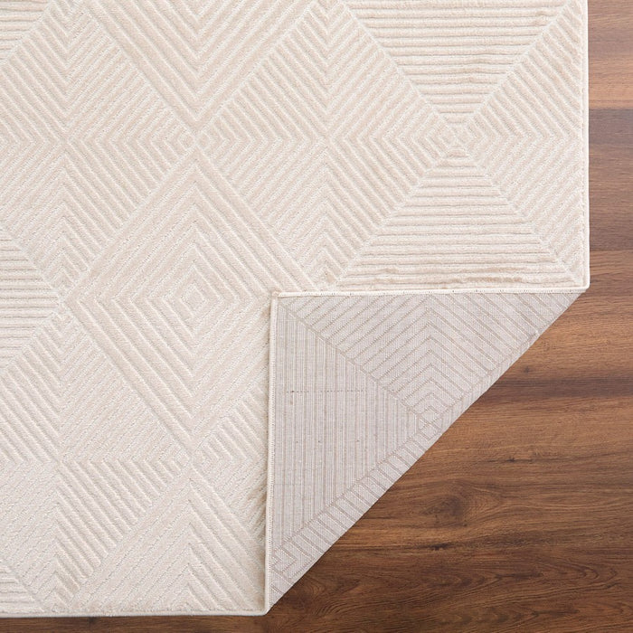 Lavin Rugs U9001 Brenta 9'10" x 13'2" Geo Rug, Cream Gold/Neutral