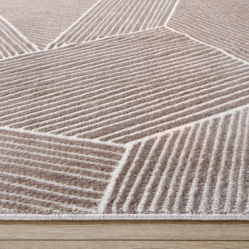 Lavin Rugs U9002 Brenta 2' x 3' Geometric Rug, Cream Gold/Brown