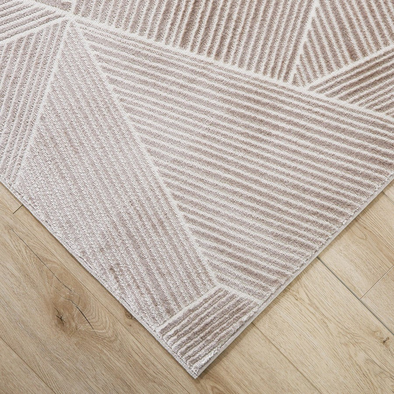 Lavin Rugs U9002 Brenta 2' x 3' Geometric Rug, Cream Gold/Brown