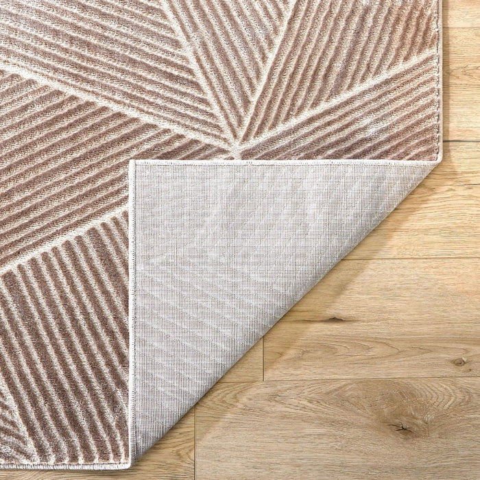 Lavin Rugs U9002 Brenta 6'7" x 9'6" Geometric Rug, Cream Gold/Brown