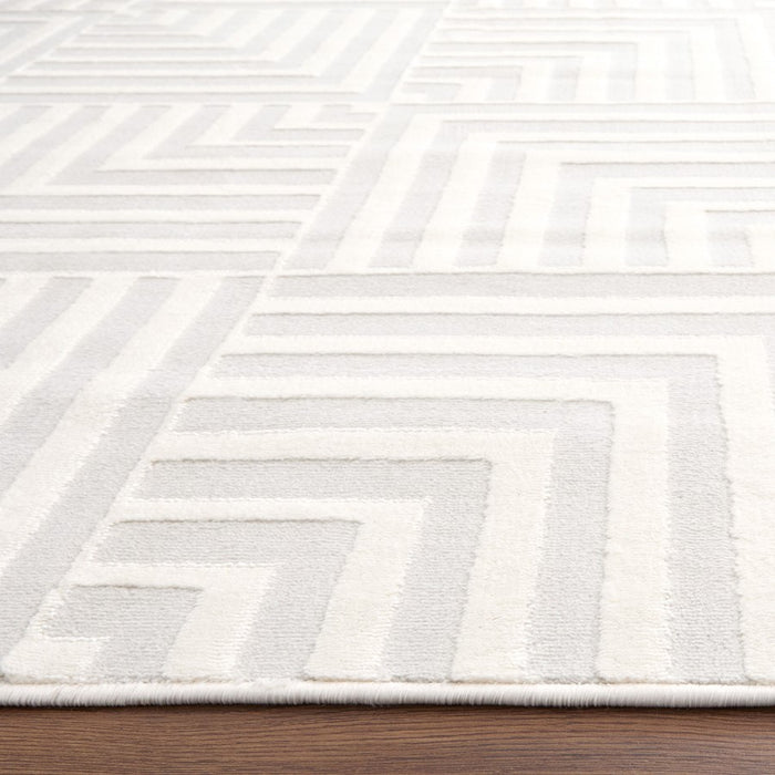 Lavin Rugs U9003 Brenta 9'10" x 13'2" Geo Rug, Cream Gold/Neutral