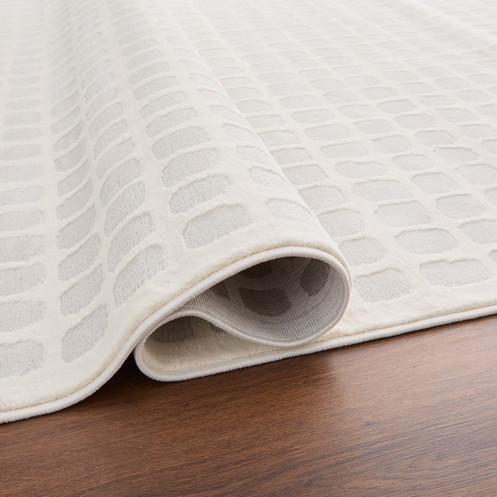 Lavin Rugs U9004 Brenta 5'3" x 7'6" Checkerboard Rug, Gold/Neutral