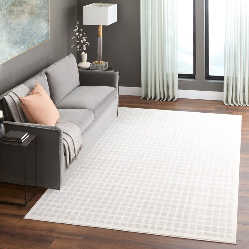 Lavin Rugs U9004 Brenta 6'7" x 9'6" Checkerboard Rug, Gold/Neutral